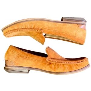 SARTO by Franco Sarto Orange Suede Loafers – Size 4M (EU 34)